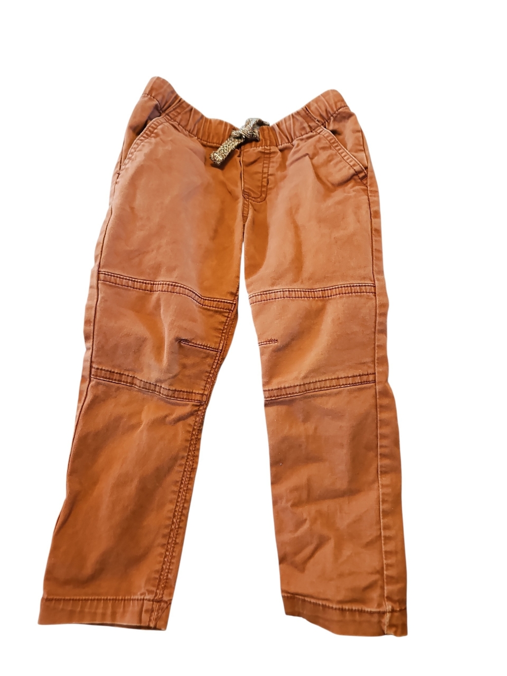 Kids Rust Orange Twill Drawstring Pants Cat & Jack Size 3t